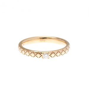 Gucci Diamantissima Ring 1P Diamond Pink Gold (18K) Fashion Diamond Band Ring